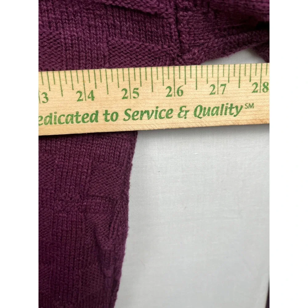 Unbranded Cotton Textured Knit Sweater Mens XL Tall Purple Made in USA